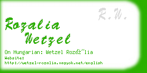 rozalia wetzel business card